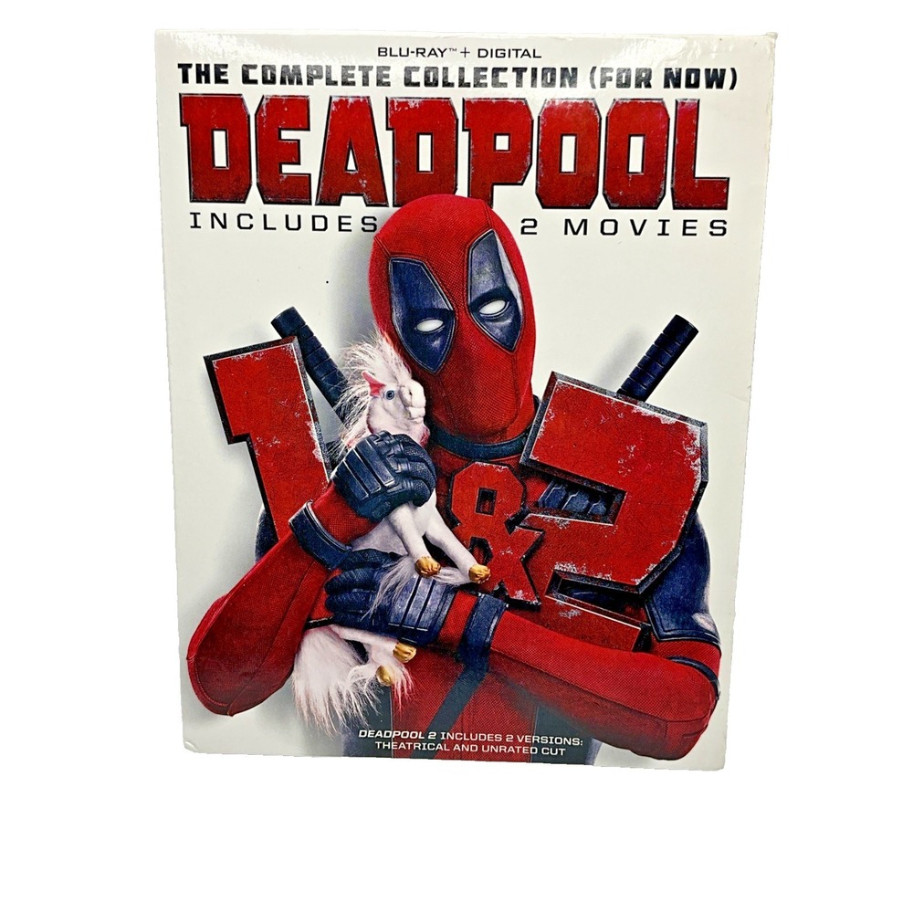 Deadpool 1 & 2 The Complete Collection Blu-Ray 2018 w/ Slipcover Ryan Reynolds